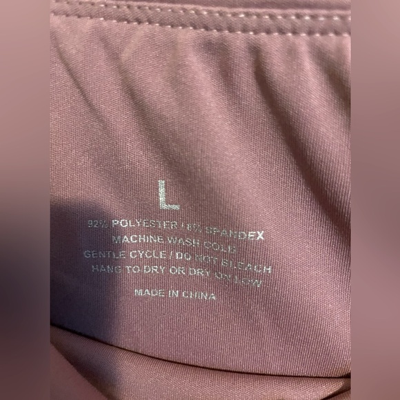 Sz L High Waist Yoga Pants with Pockets, Tummy Control, New no tag mauve - Picture 5 of 5